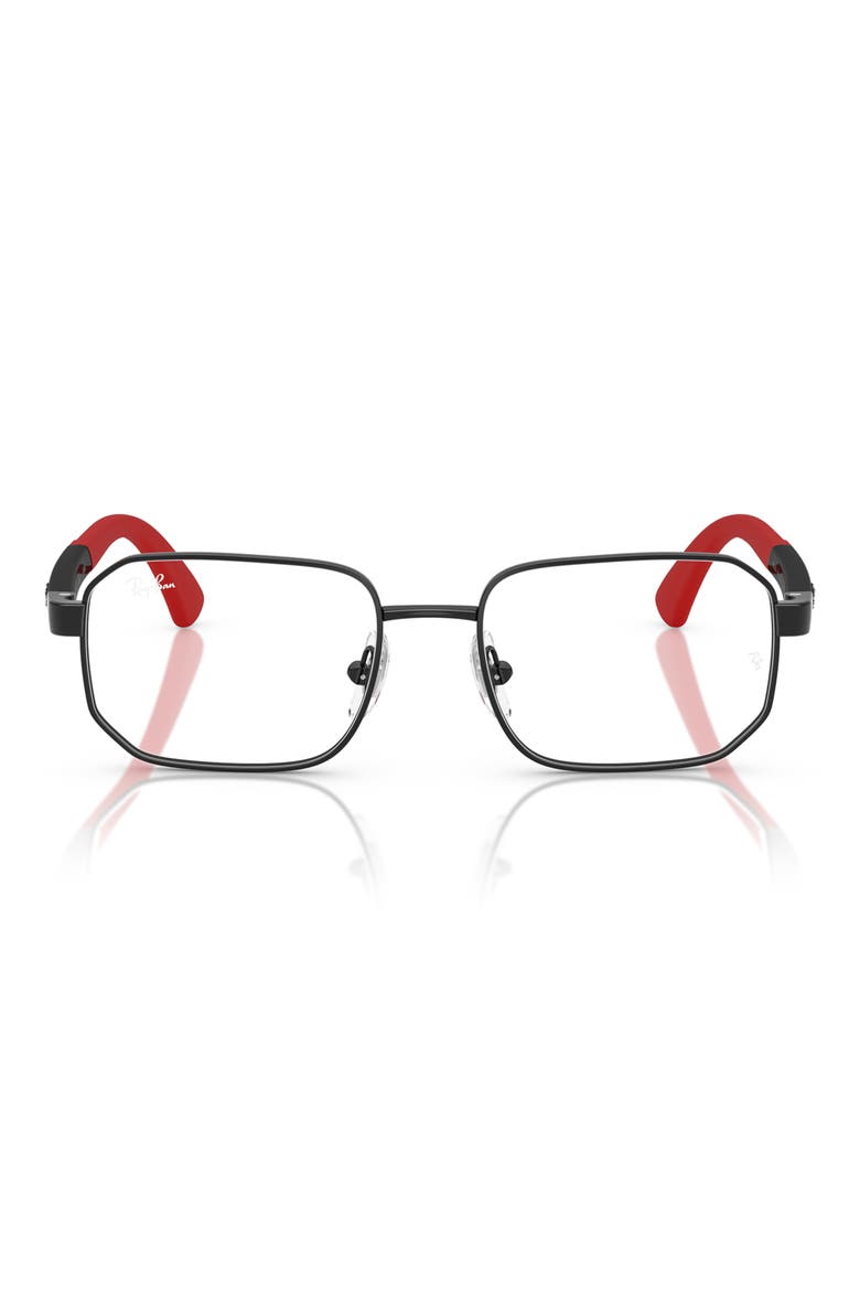 Kids' 48mm Irregular Optical Glasses, Main, color, BLACK