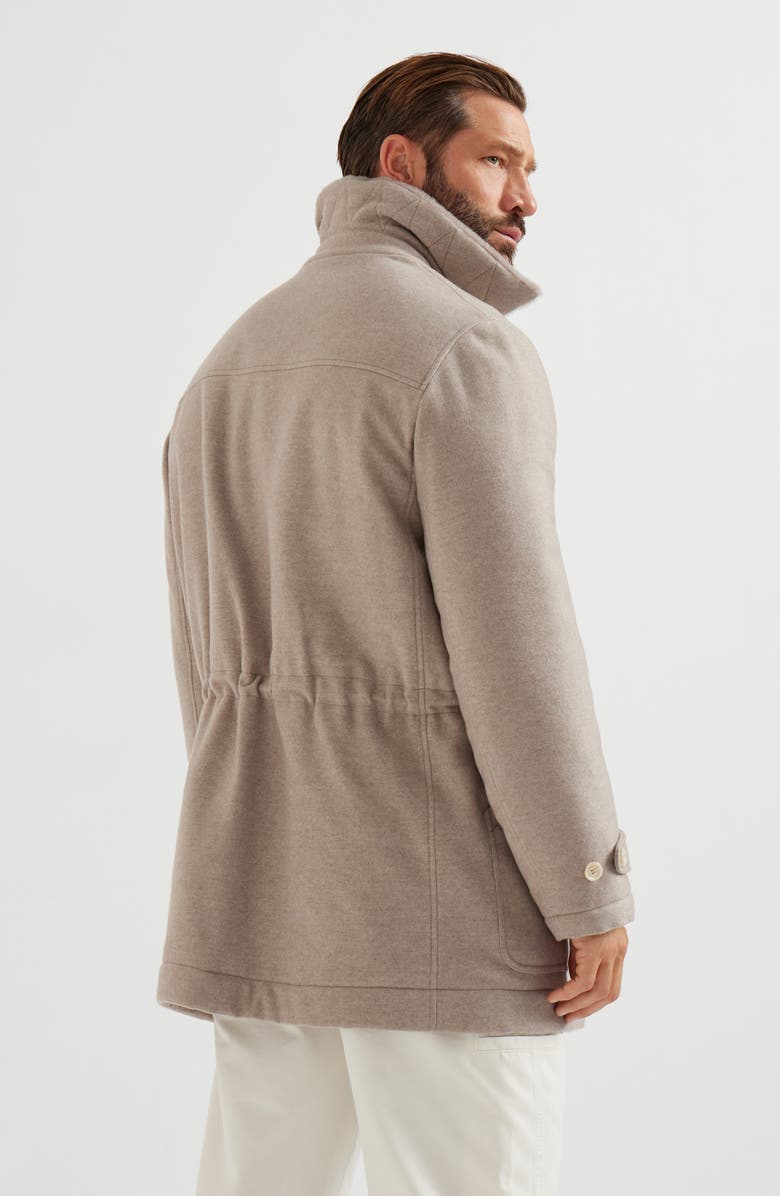 Brunello Cucinelli Cashmere parka, Alternate, color, Bark