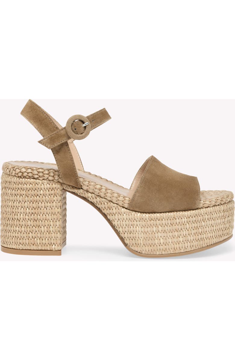 Gianvito Rossi Carol Sandals, Main, color, Camel Suede