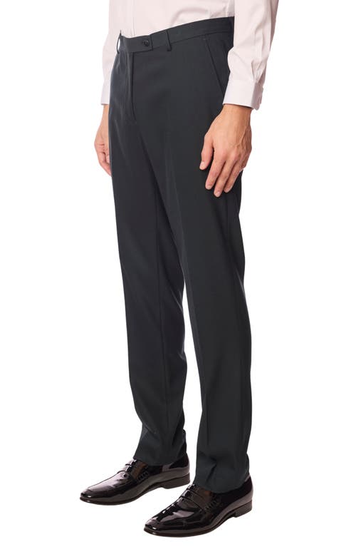 Paisley & Gray Downing Slim Fit Flat Front Dress Pants In Black