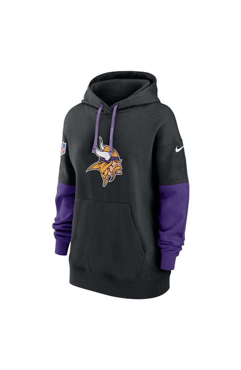 Nike Women's Nike Black Minnesota Vikings 2024 Sideline Essential Fleece Pullover Hoodie, Alternate, color, 