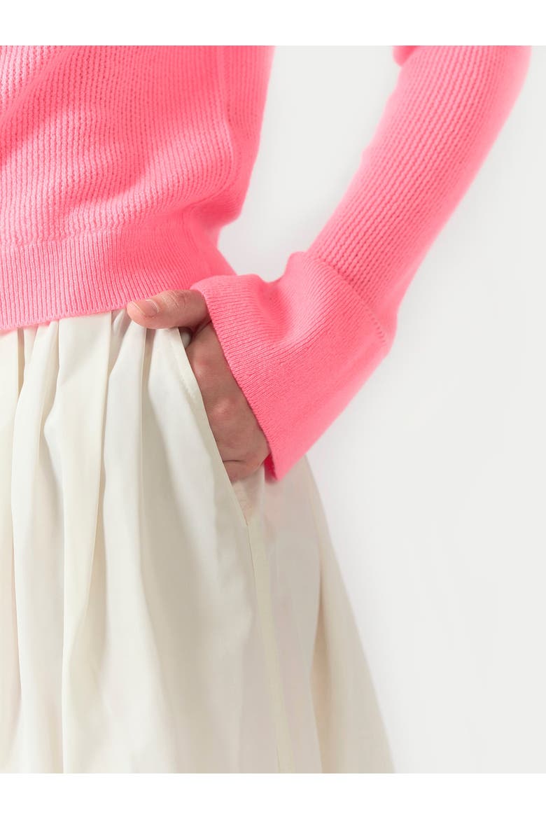 Cashmere Bell-Sleeve Sweater, Alternate, color, shell pink