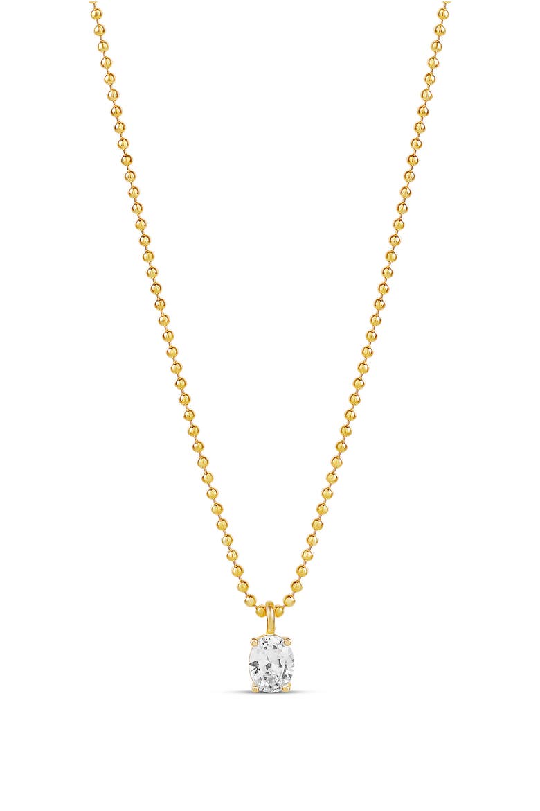 Cubic Zirconia Pendant Necklace, Main, color, GOLD