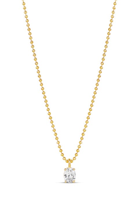 Cubic Zirconia Pendant Necklace