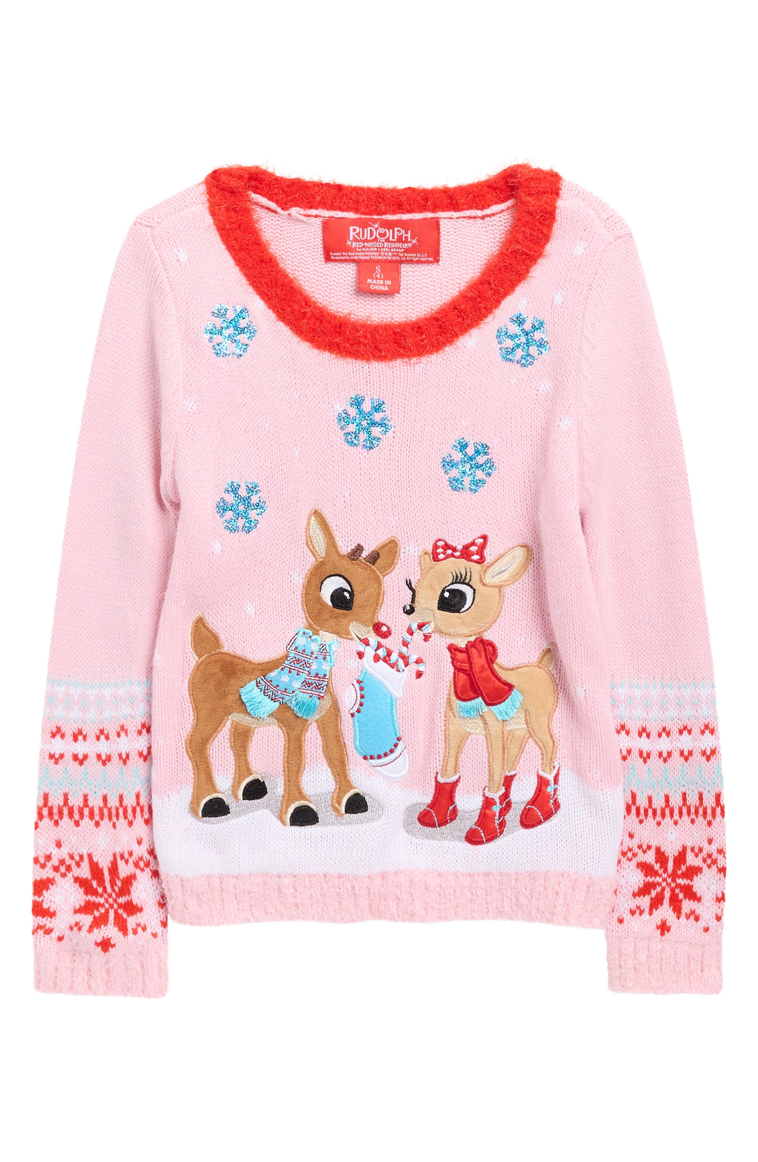 RUDOLPH THE RED-NOSED REINDEER Kids' Clarice Christmas Rudolph Sweater