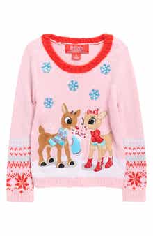 RUDOLPH THE RED-NOSED REINDEER Kids' Clarice Christmas Rudolph Sweater