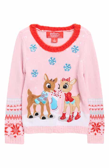 RUDOLPH THE RED-NOSED REINDEER Kids' Clarice Christmas Rudolph Sweater