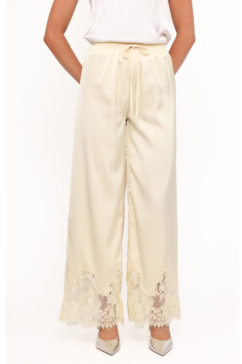 Viola Drawstring Waist Wide Leg Pants, Main, color, YELLOW