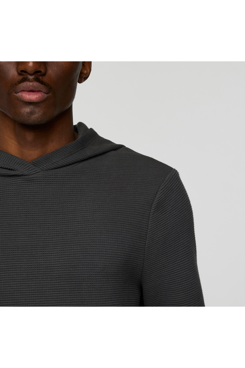 Atajo Long-Sleeve Waffle Hoodie - Men's, Alternate, color, Charcoal