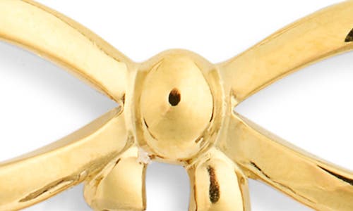 Knotty Bow Chain Drop Earrings In Gold