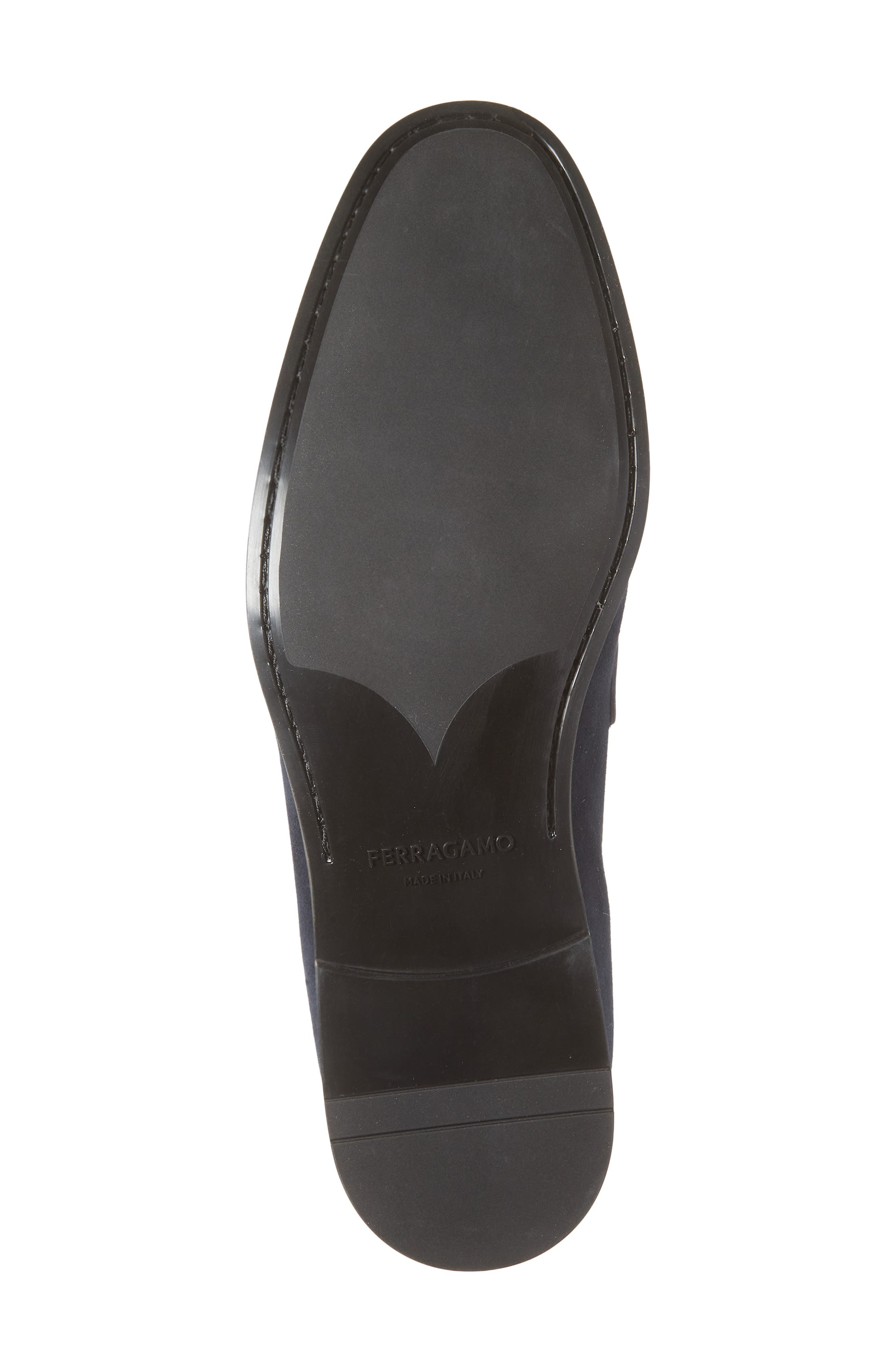 FERRAGAMO Tiberio Penny Loafer, Alternate, color, Navy Naturale Naturale