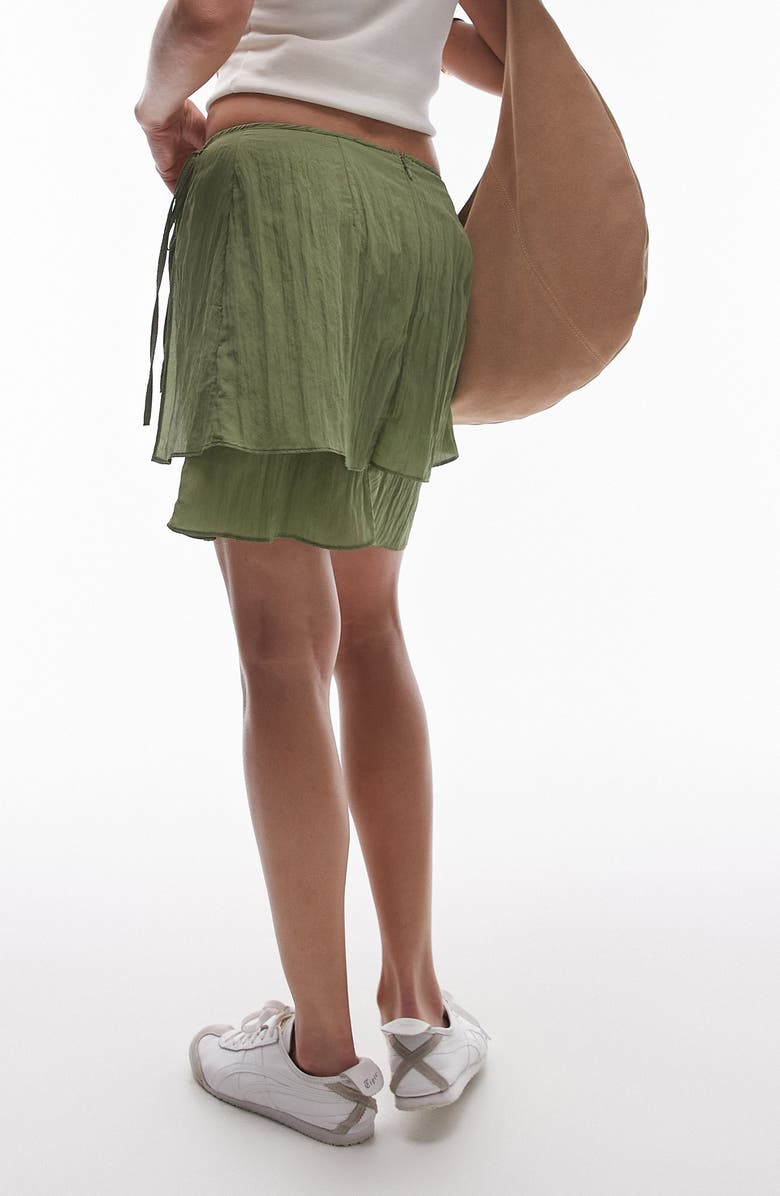 Topshop Layered Faux Wrap Skirt, Alternate, color,