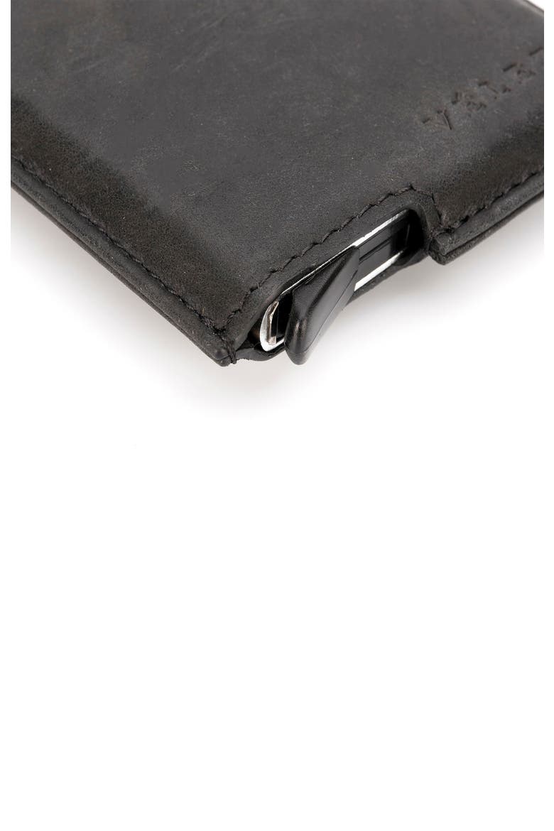 Leather Mini wallet Document Holder, Alternate, color, Black