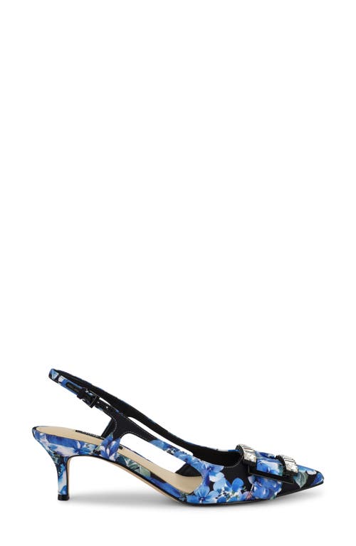 Nine West Neeri Pointed Toe Slingback Pump In Dark Blue