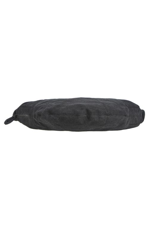 Lemaire X-large Croissant Canvas Shoulder Bag In Ash Black