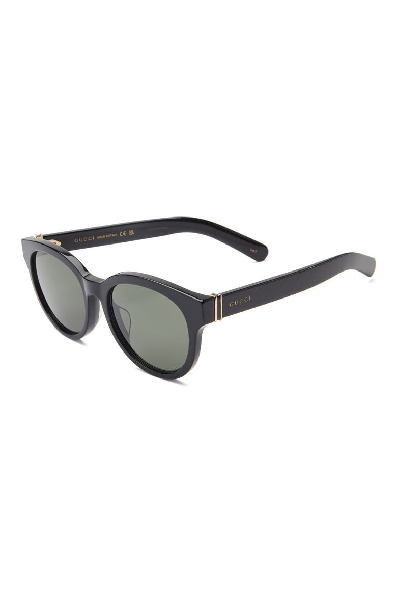 53mm Round Sunglasses, Alternate, color, BLACK BLACK GREY