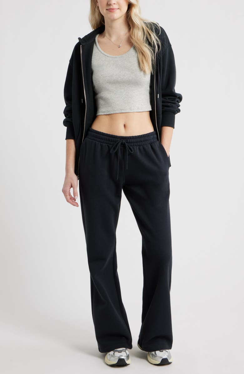BP. Baggy Flare Leg Sweatpants, Alternate, color, Black Jet