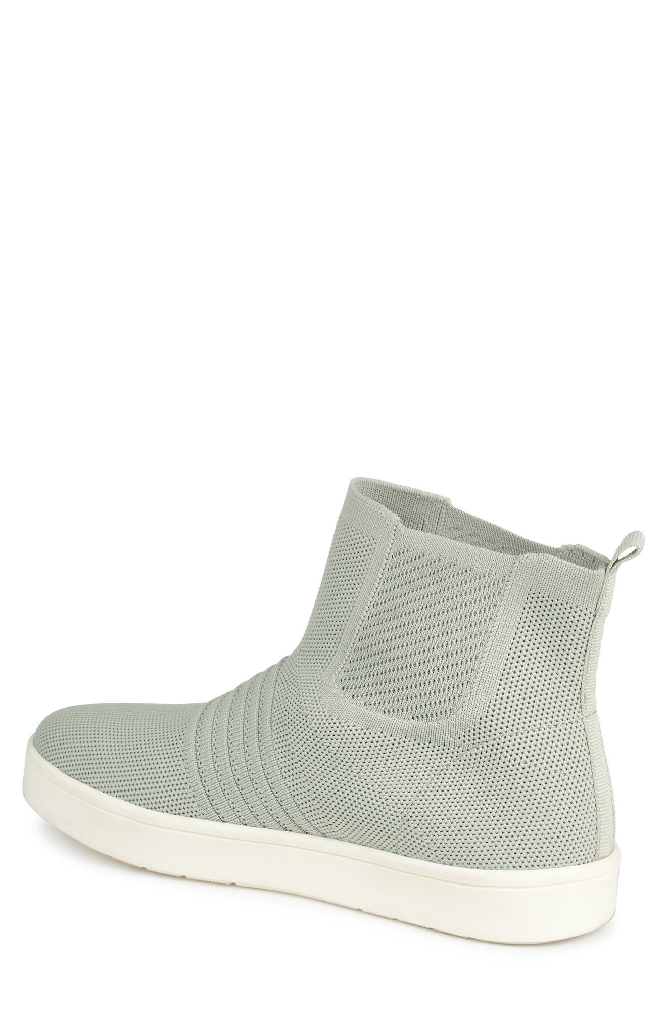 Journee Kody High Top Knit Slip-On Sneaker, Alternate, color, GREEN