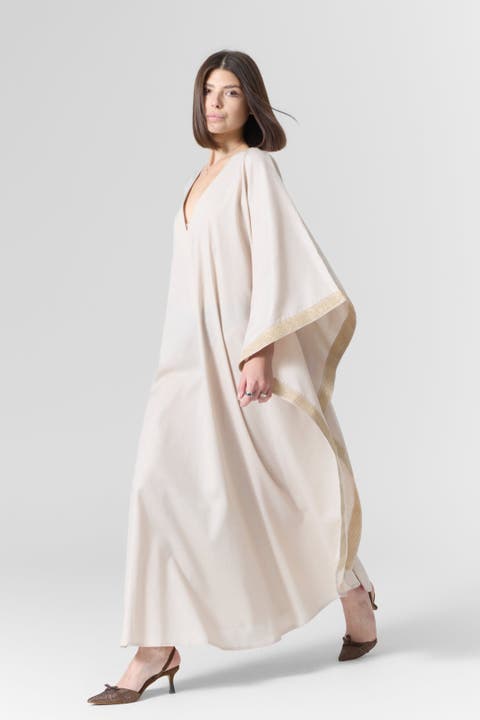 Luna Linen Kaftan Gown