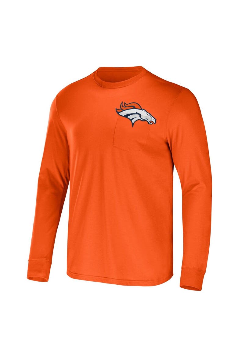 Men's NFL x Darius Rucker Collection by Fanatics Orange Denver Broncos Team Long Sleeve Pocket T-Shirt, Alternate, color, Orange