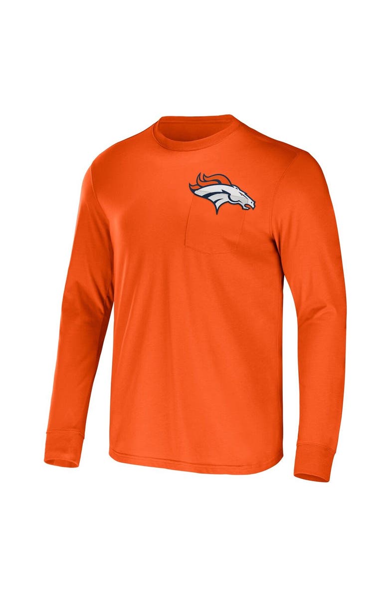 NFL X DARIUS RUCKER Men's NFL x Darius Rucker Collection by Fanatics Orange Denver Broncos Team Long Sleeve Pocket T-Shirt, Alternate, color, Orange