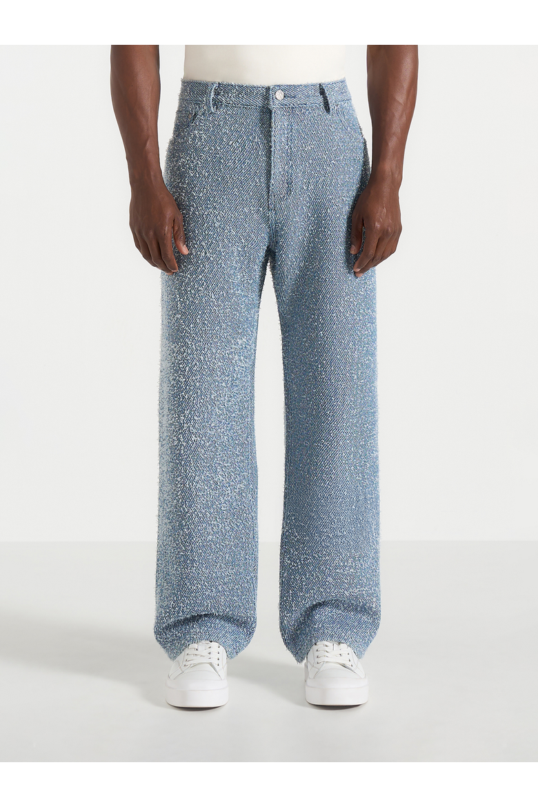 Arnault Boucle Denim Relaxed Fit Jeans, Main, color, Blue