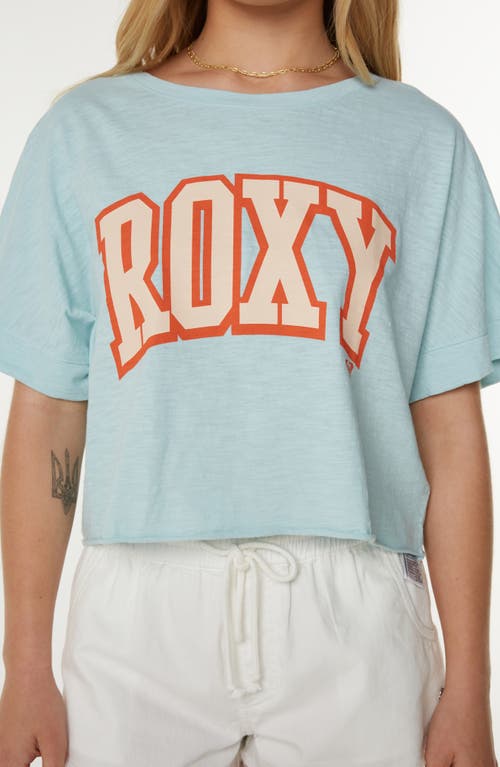 Roxy College Oversize Crop Cotton Graphic T-shirt