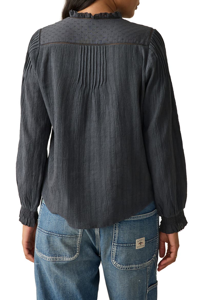 Lily Organic Cotton Button-Up Shirt, Alternate, color, WASHED BLACK