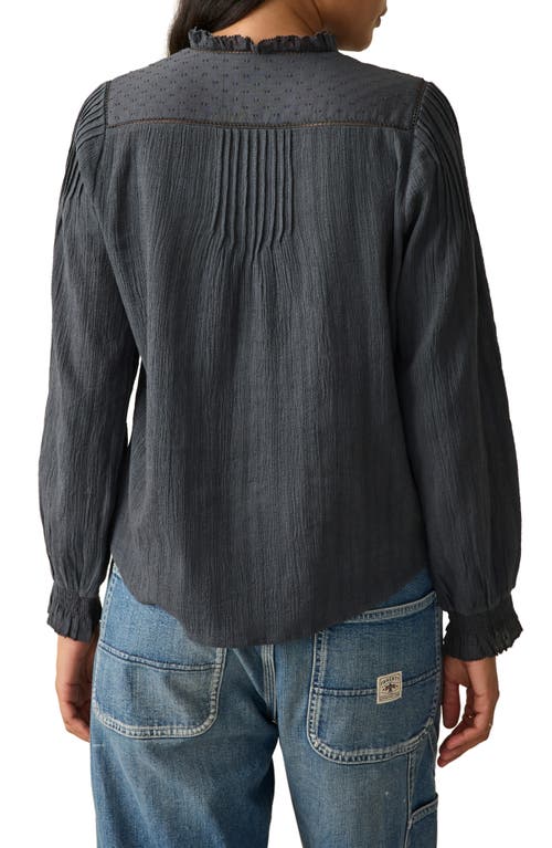 Faherty Lily Organic Cotton Button-up Shirt In Black