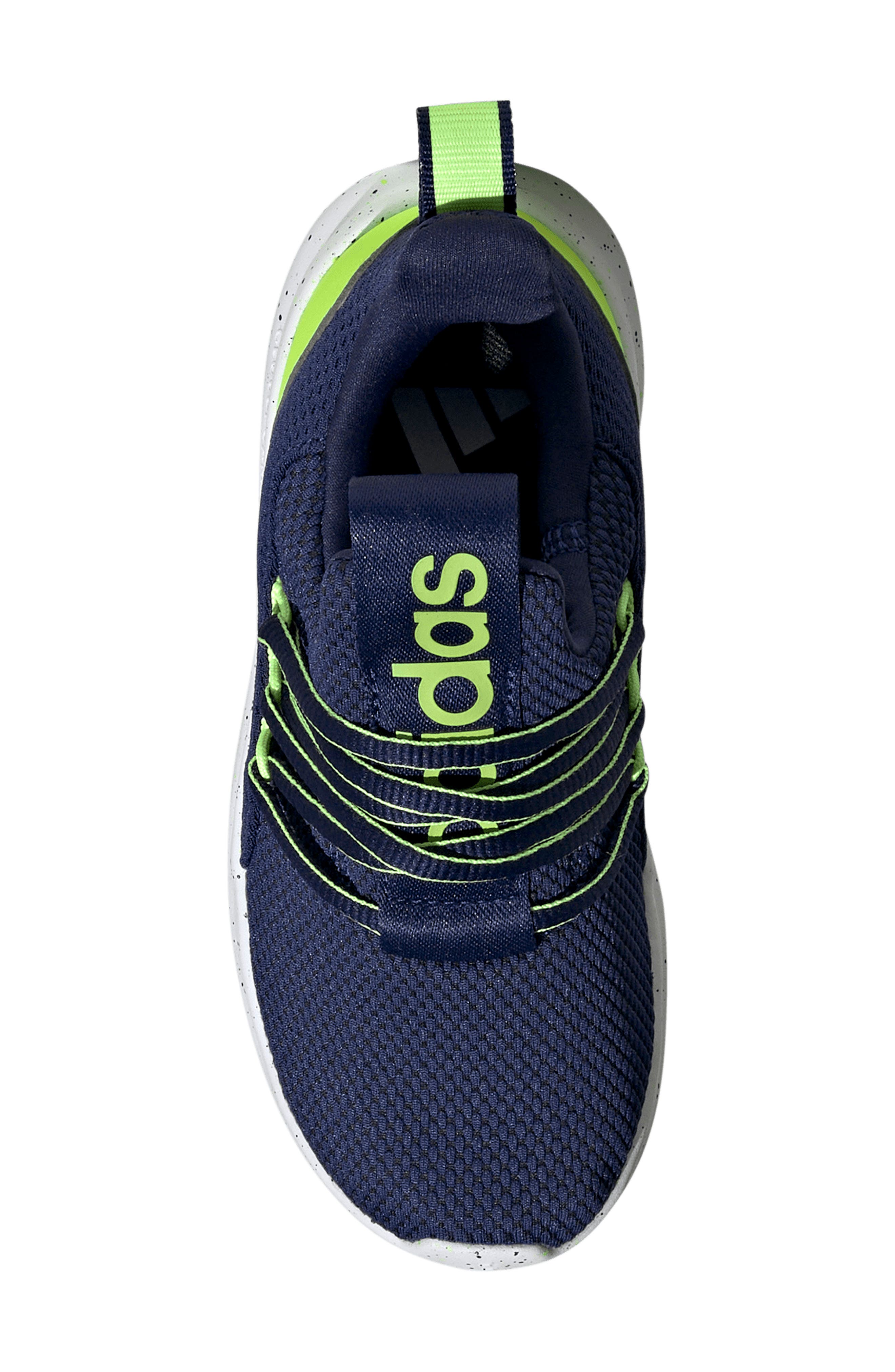 adidas Kids' Lite Racer Adapt 7.0 Sneaker, Alternate, color, Dark Blue/ Lemon/ Solar Slime