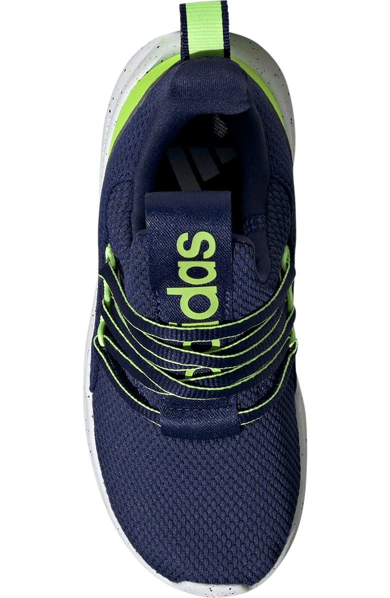 adidas Kids' Lite Racer Adapt 7.0 Sneaker, Alternate, color, Dark Blue/ Lemon/ Solar Slime