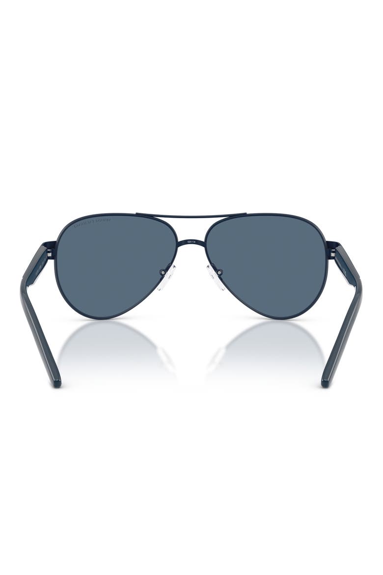 59mm Pilot Sunglasses, Alternate, color, MATTE BLUE / DARK BLUE