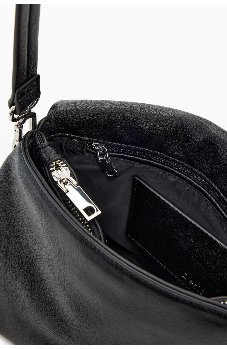 Desigual Logo Charm Crossbody Bag, Alternate, color, Black