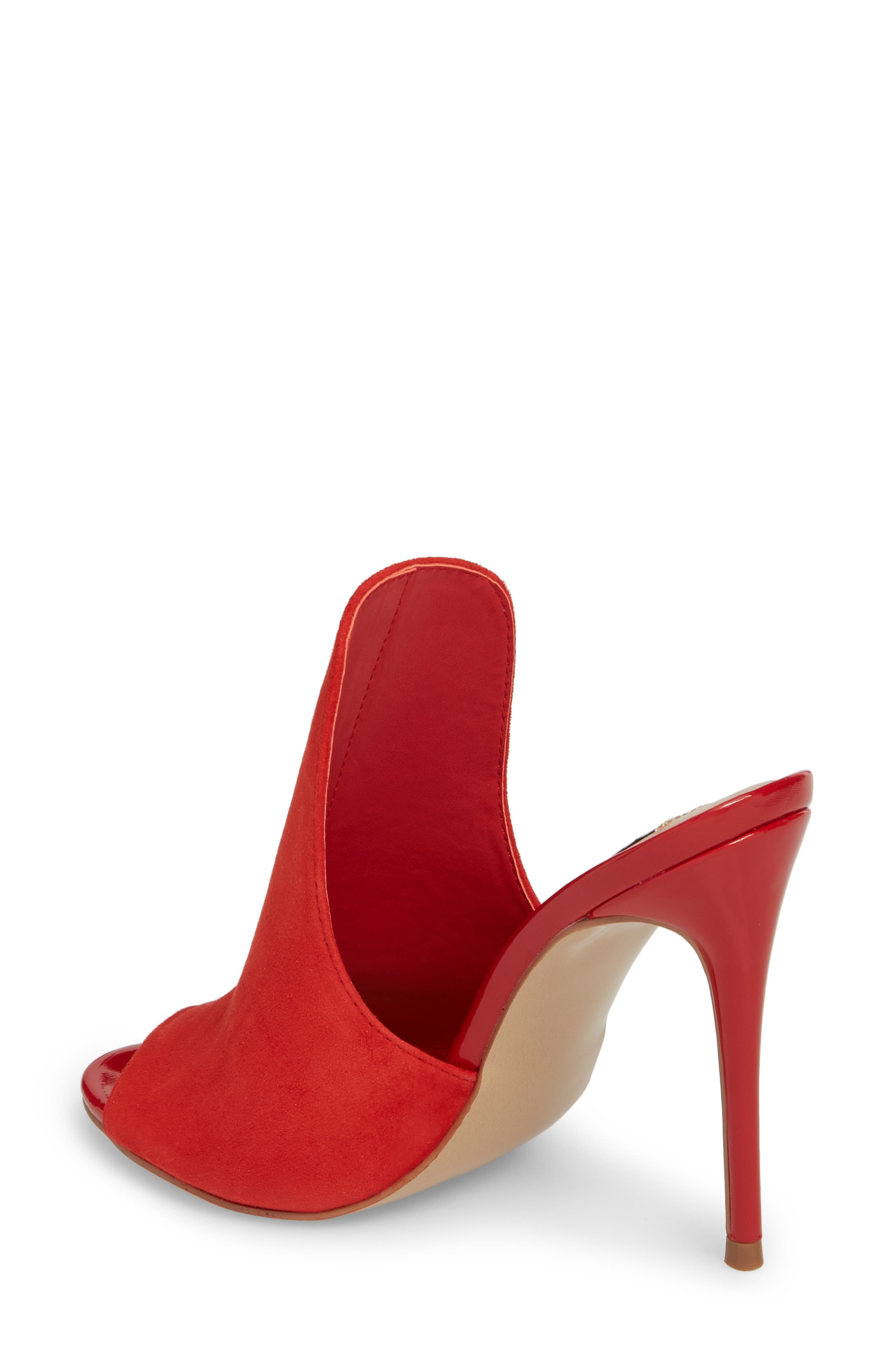 Sinful Sandal, Alternate, color, RED SUEDE