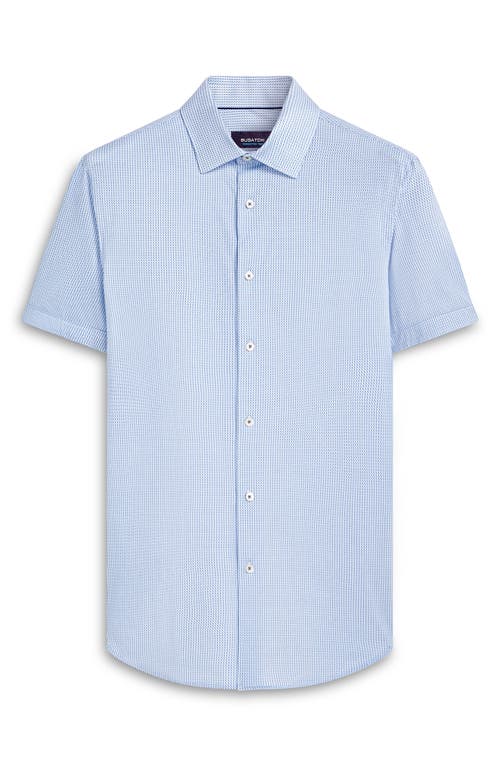 BUGATCHI BUGATCHI MILES OOOHCOTTON® ABSTRACT PRINT SHORT SLEEVE BUTTON-UP SHIRT 