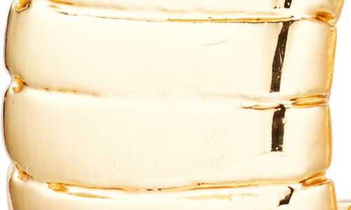 Cara Ribbed Hoop Earrings In Gold