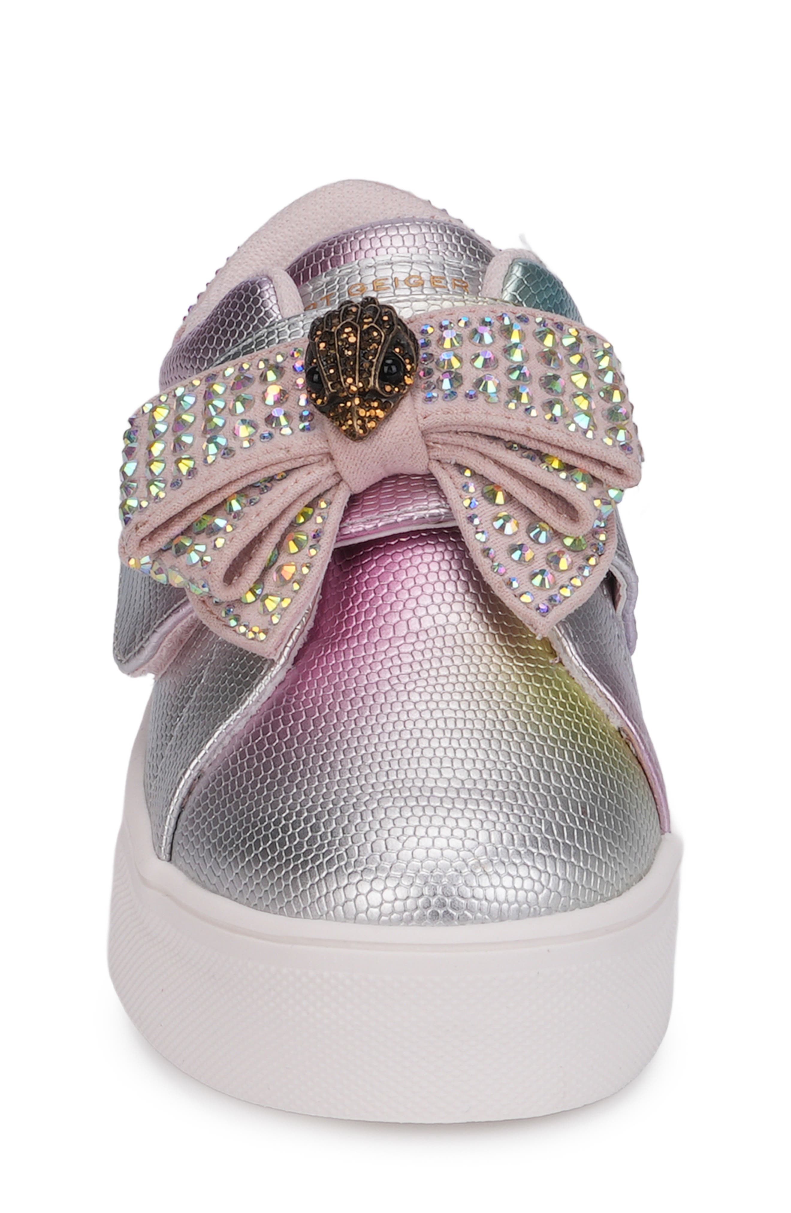 Kids' Mini Laney Bow Sneaker, Alternate, color, PINK/ IRIDESCENT