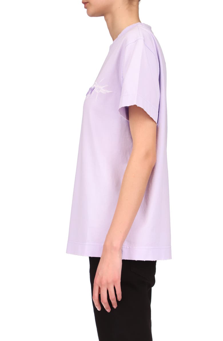 Givenchy Barbed Wire Logo Distressed Cotton Graphic Tee, Alternate, color,