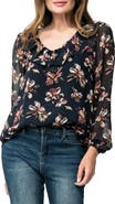 GIBSONLOOK Gigi V-Neck Long Sleeve Floral Top