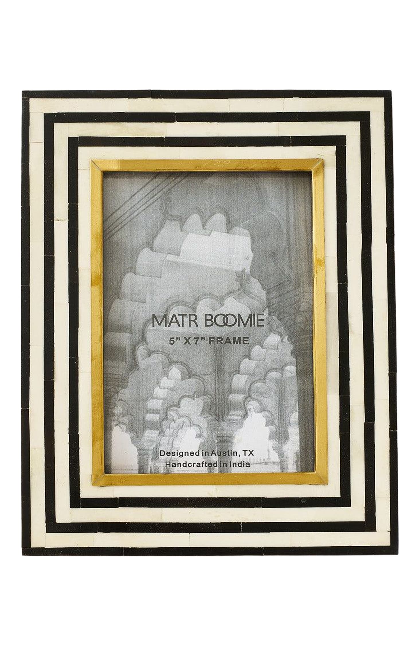 Matr Boomie Rajiva Black & Cream Picture Frame - Hand Carved Bone