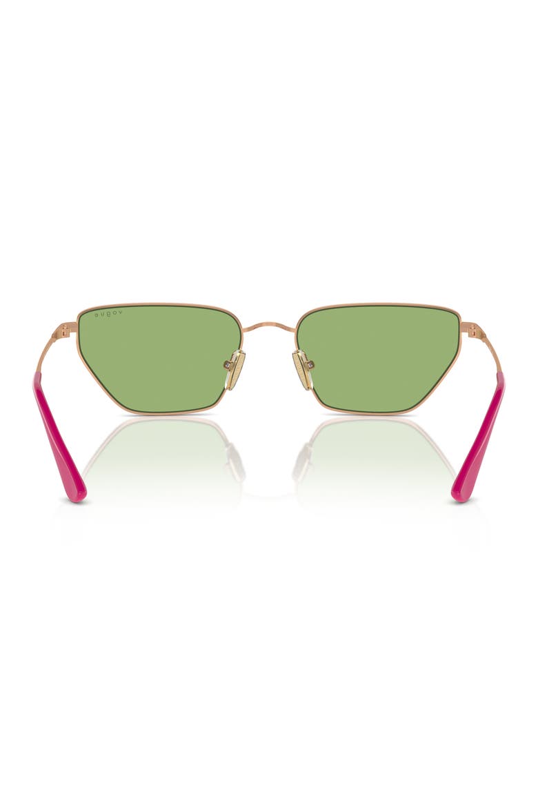 56mm Cat Eye Sunglasses, Alternate, color, ROSE GOLD