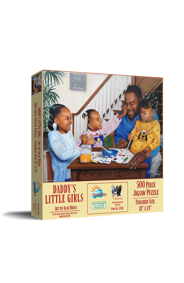 Sunsout Daddy's Little Girls 500 piece Jigsaw Puzzle for Adults, Main, color, Multicolor