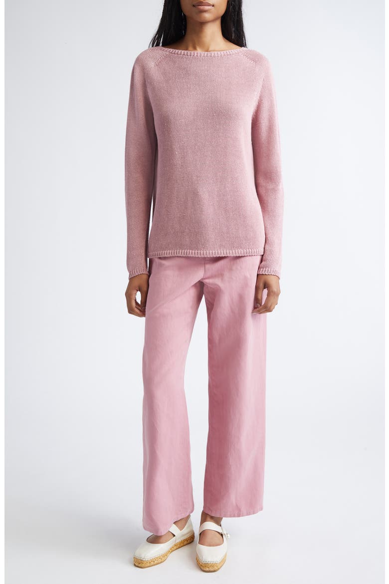 Giolino Linen Sweater, Alternate, color, ANTIQUE ROSE
