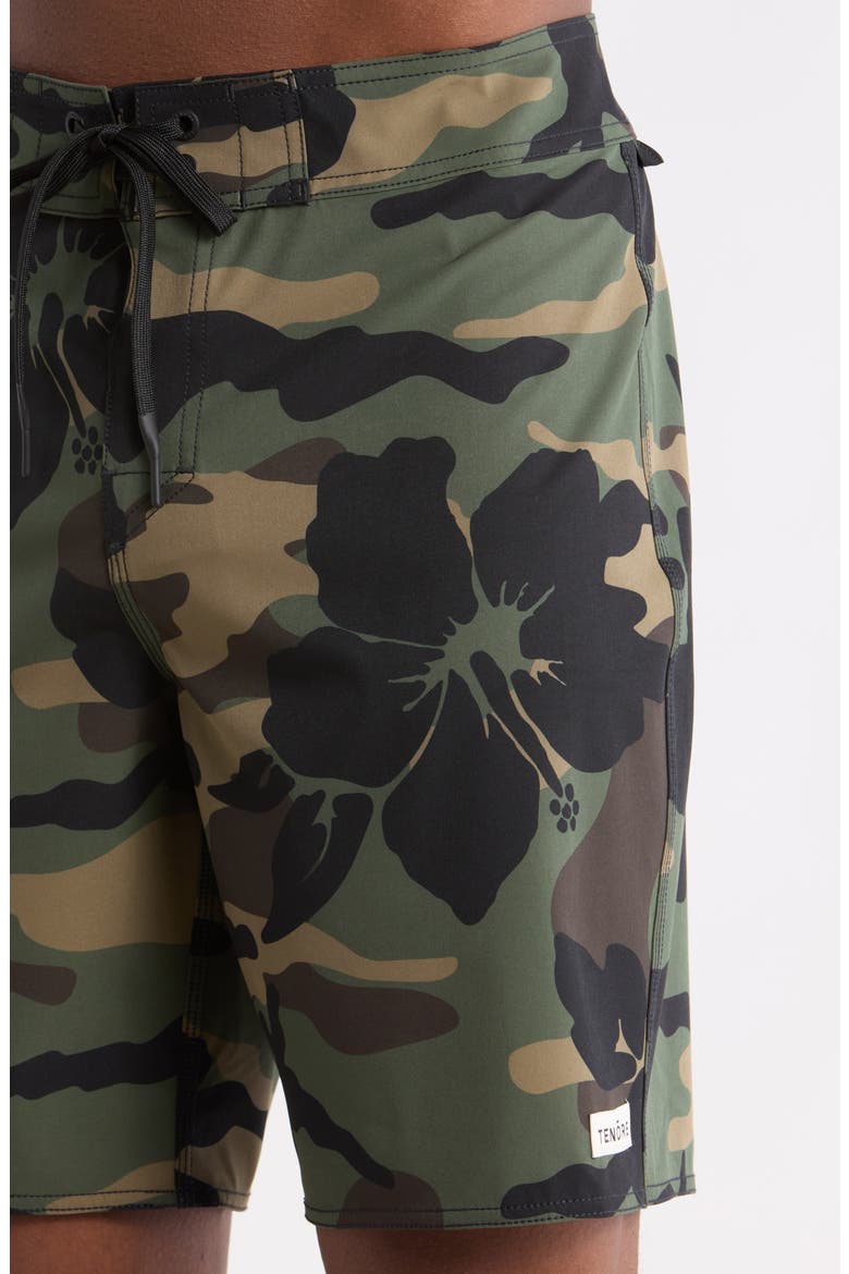 Print Classic Board Shorts, Alternate, color, OLIVE