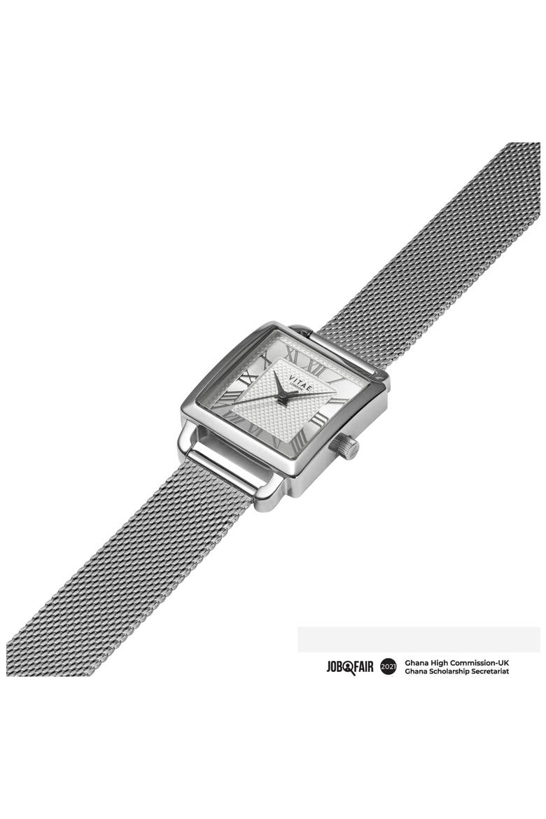 Iiesha Petite Silver Mesh Bracelet Watch, 25 mm, Alternate, color, SILVER