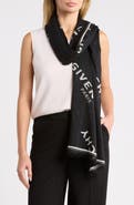 Givenchy Shadow Logo Virgin Wool & Silk Oblong Scarf