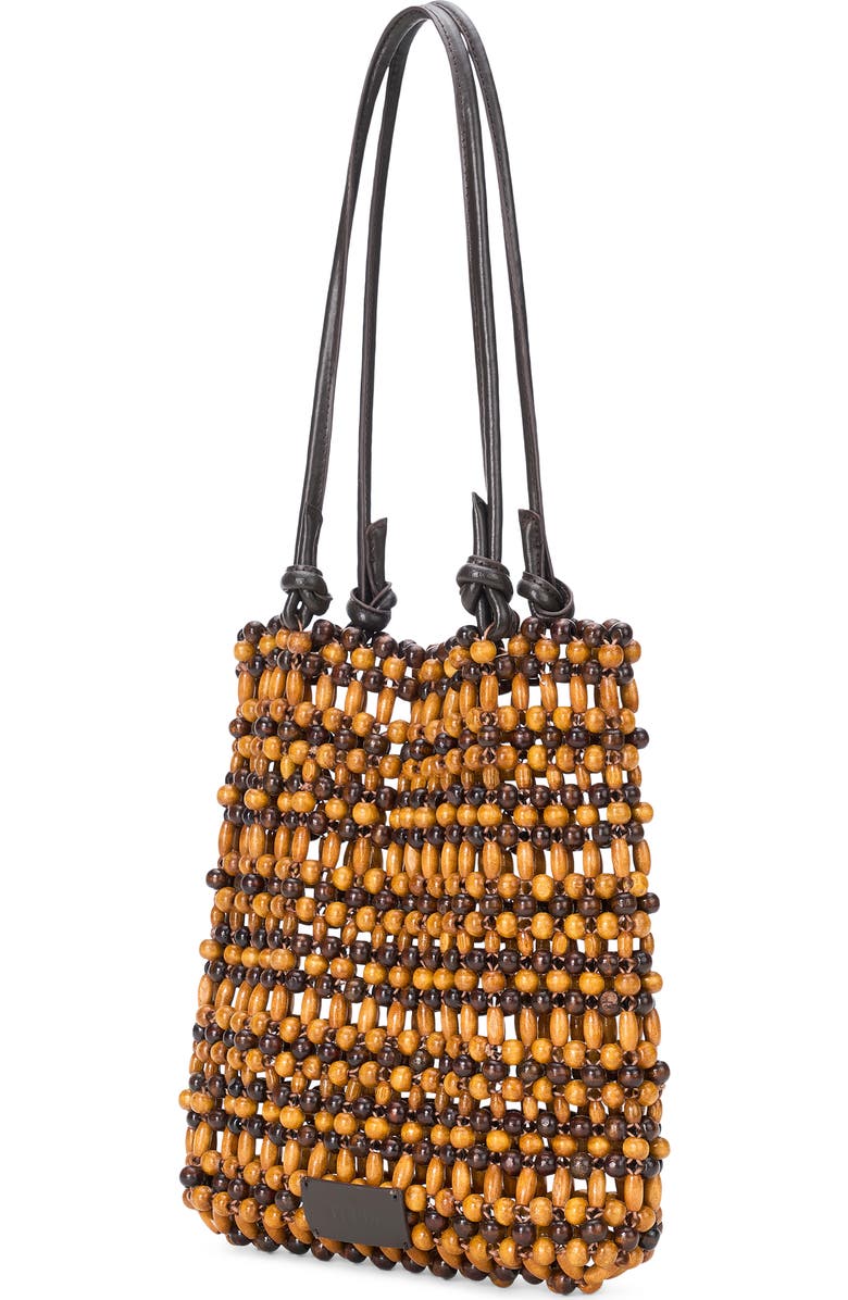 STAUD Baja Mini Beaded Tote, Alternate, color, Multi Wood Beads