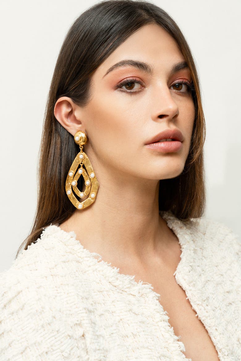 Ava Earrings, Alternate, color, WHITE
