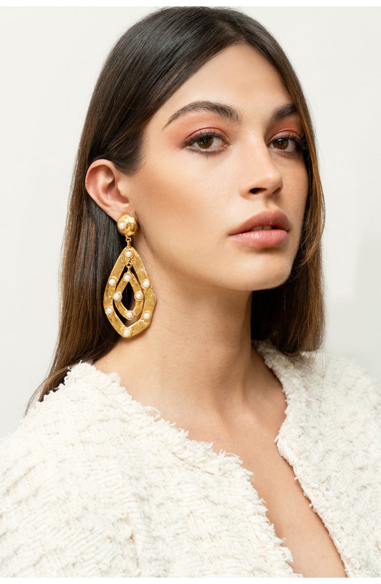 SYLVIA TOLEDANO Ava Earrings, Alternate, color, White