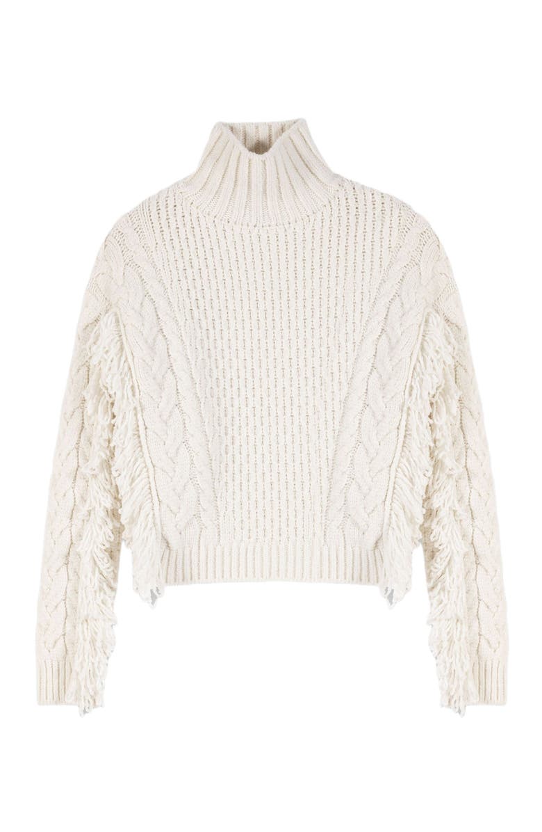 maje Wool-blend sweater, Alternate, color, Ecru